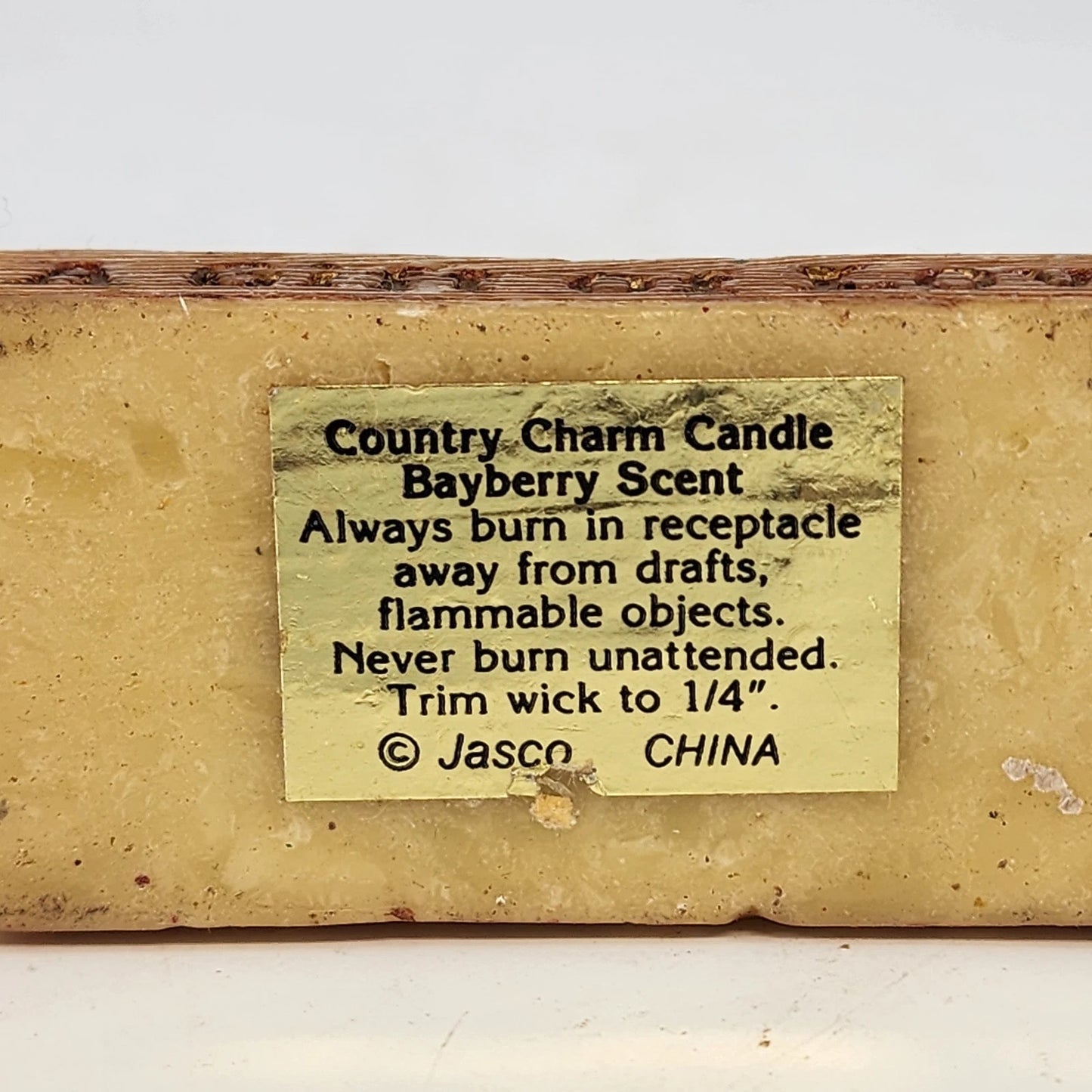 Vintage Jasco Teddy Bear Bayberry Candle Country Charm 4.5in