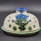Hadley Dome Covered Butter Dish Blueberry Bouquet Hand-Painted Stoneware Pottery