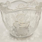 Mikasa Christmas Holiday Lights Candle Holder w Angels Crystal Frosted Glass 3"