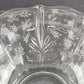 Flared Baroque 11.5" Clear Glass Bowl Fostoria Etched Chintz Pattern MCM Vintage