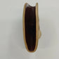 Pottery Napkin Holder Flying Winged Dog Motif Beige Brown Fan Shape 6.5" Repair
