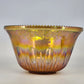 Indiana Carnival Glass Punch Bowl 7 Qt Iridescent Amber Gold Harvest Grape 12"d
