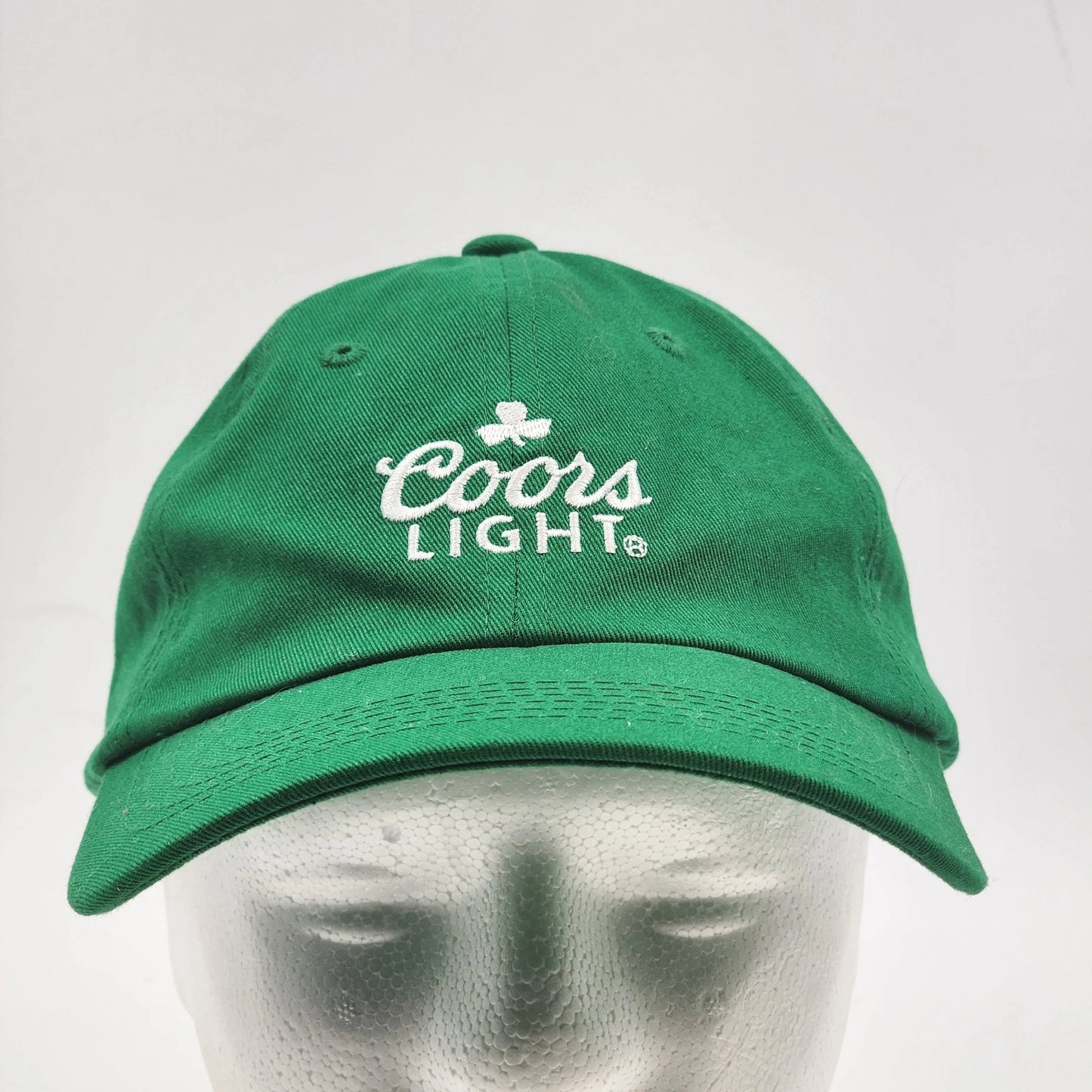 Coors Light St Patricks Day Hat Green 100% Cotton Adjustable Baseball Cap Vtg