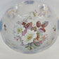 German Transferware Serving Bowl Roses Floral Scalloped Beaded Rim 10.5" Antique