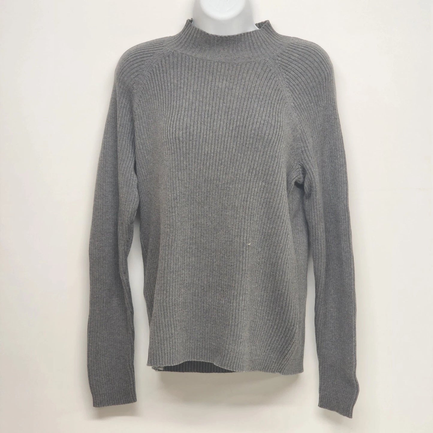 Studio Works Gray Cable Knit Turtleneck Sweater Women L