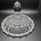 Nachtmann Crystal Bowl Covered 3 Pedestal Feet Vintage Diamond Point Pattern