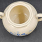Somerset Garden Lidded Urn Bowl Crowning Touch Twin Handles 6" Blue Floral