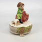 Josef Originals Music Box Figurine Lara's Theme Young Couple Bird Plays Vintage