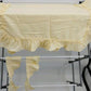 1 Pair Of Cafe Curtain Pale Yellow Ruffled Edge Machine Wash 70% Polyester China