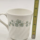 Corelle Callaway Green Ivy Mug Cup Saucer Set Swirled Edge USA