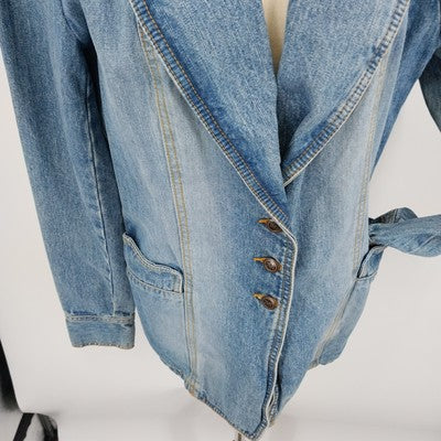 Mossimo Blue Denim Jeans Jacket XXL Long Sleeve 100% Cotton Made in Hong Kong