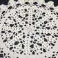 White Hand-Crocheted Round Doily 10-Inch Open Knit Design Vintage