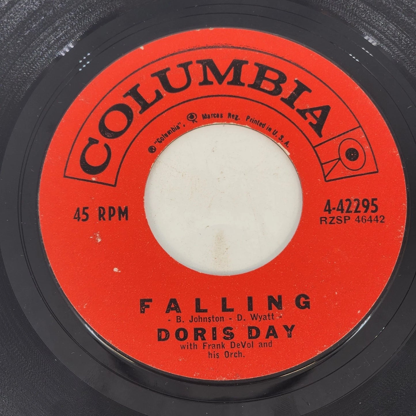 Doris Day Lover Come Back / Falling 7" 45RPM Vinyl 1962 Columbia Record USA Vtg