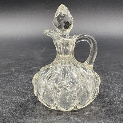 Clear Cruet with Stopper EAPG Fostoria Glass Frisco Line 1229 Vintage 1890-1905