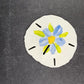 7 Hand Painted Sand Dollars Simple Flowers Sizes 3" to 3.5" Across Vintage