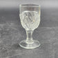 7 Cordial Shot Glasses Clear Pedestal Early American Pattern Glass Assorted 4"