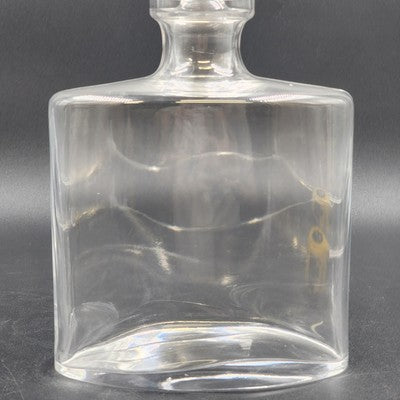 Waterford Clear Glass Oval Liquor Decanter with Stopper Spirit Barware 6"x3"x9"h
