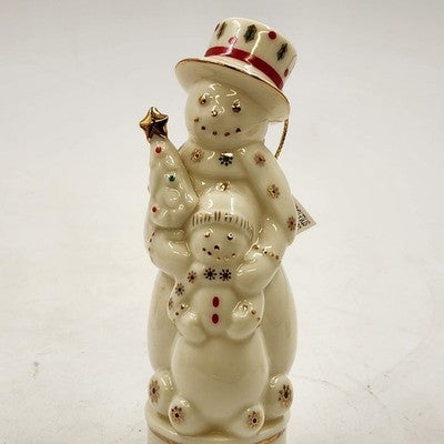 Porcelain Musical Snowman Christmas Ornament Formalities 2001 Baum Brothers