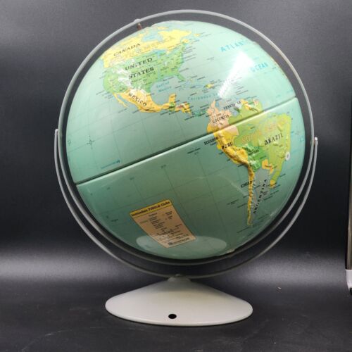 Nystrom 16" Intermediate Political Classroom Globe 38-476 Double Axis Pedestal