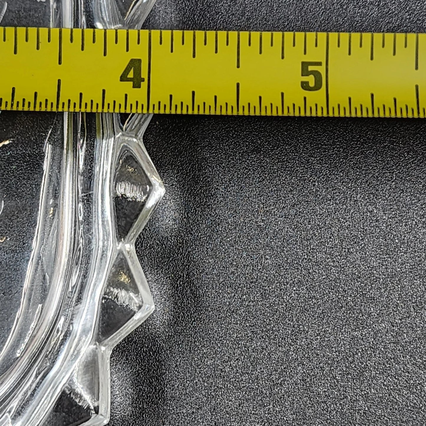 Fostoria Cubist Pattern American 3 Pc Set Clear Creamer Sugar Underplate Vintage