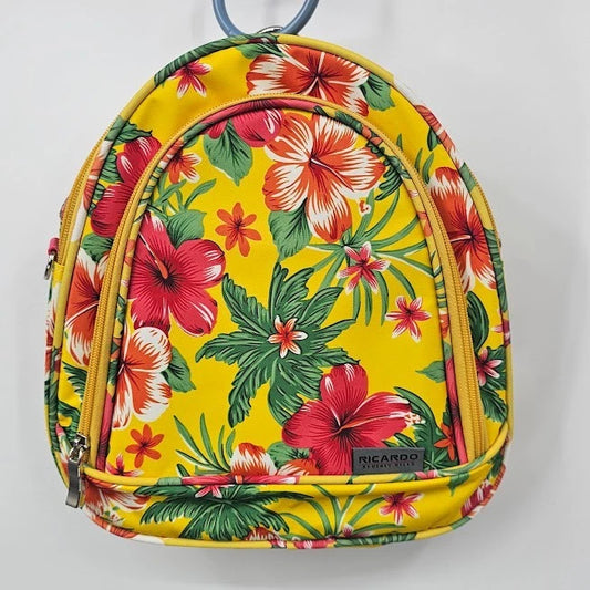 Ricardo Beverly Hills Expanding Duffle Bag Tropical Hibiscus Floral Travel Bag