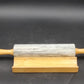 Gray Swirl Marble Rolling Pin 10" Long with Wood Handles 18" and Wood Cradle