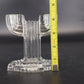 Anchor Hocking Queen Mary Clear Glass Pattern Double Candle Holder 4.5" Vintage