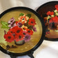 7 pc Serving Mid-century Trays Metal Copper 1960’s Party Flower Mod Safeway 10"