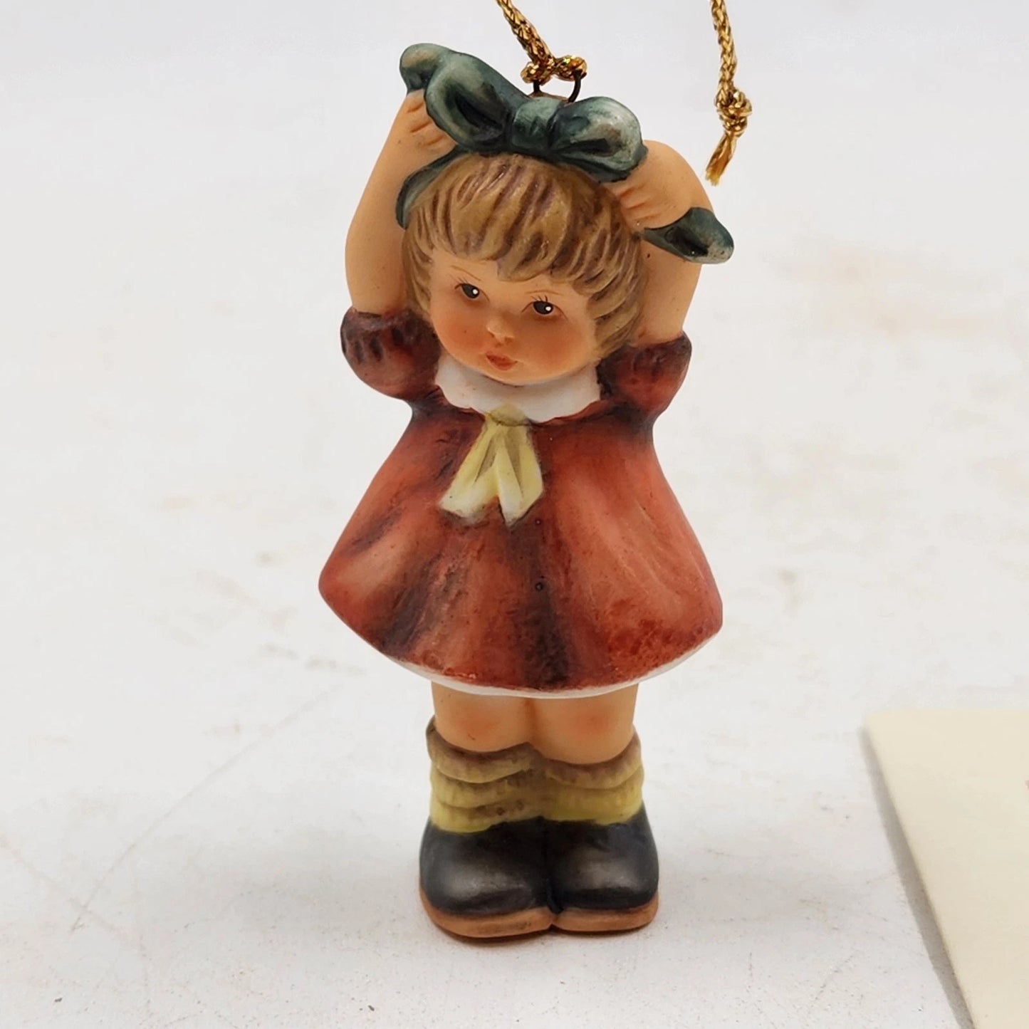 Berta Hummel THE FINISHING TOUCH Ornament Goebel Porcelain Girl 1999