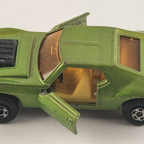 Matchbox Superfast No 9 AMX Javelin Green 1972 Orange Interior Side Doors Open