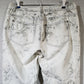 Soft Surroundings Sz 4 White Faded Floral Print Stretch Skinny Denim Jeans 30x32
