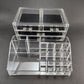 Sodynee 2 Piece Makeup Cosmetic Clear Organizer Storage Drawers 9½" x 5¾" x 7¼"