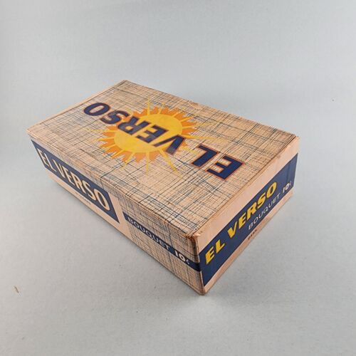 El Verso Bouquet 10 Cent Empty Cigar Box Dark 50 Cigars Ohio Vintage