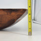 Hand Carved Wood Bowl Floral Lacquered 16" Large Organic Centerpiece 1980's Vtg