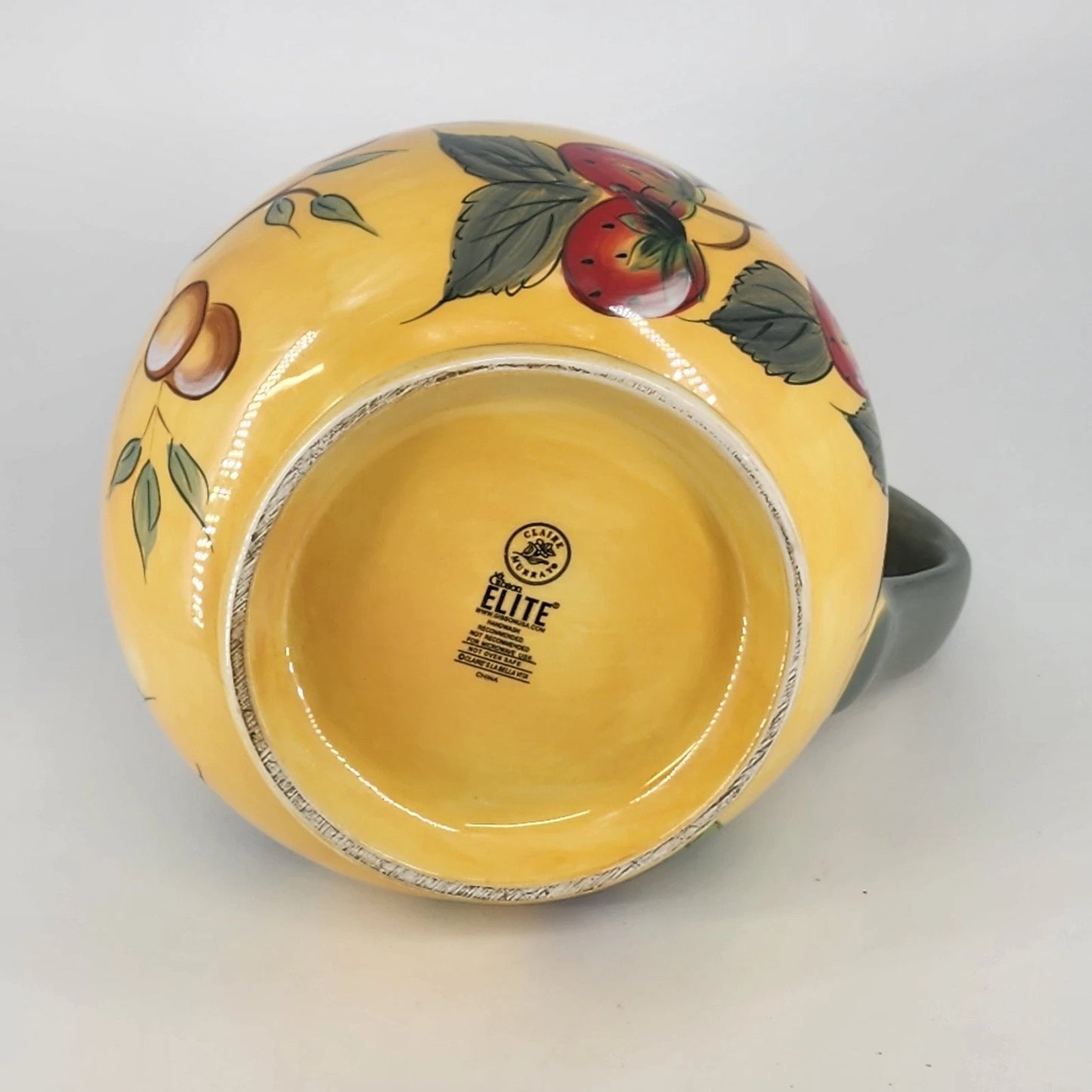 Claire Murray Bella Vita Ceramic Pitcher Hand Painted Floral Italy Style