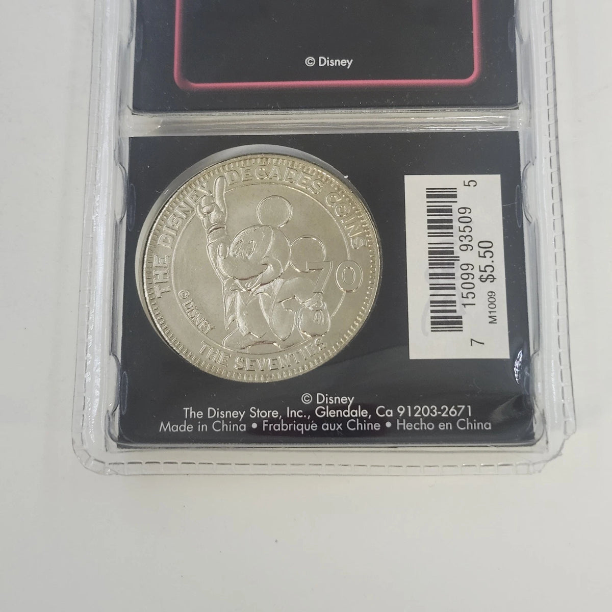 Disney Store Decades Coin #9 Mickey Minnie Mouse Disco 1979 Sealed Vintage China