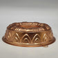 Copper Tone Jello Gelatin Ring Mold 3.5 Cup Geometric Wall Hanging 8.5" Vintage