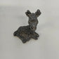 3Pcs Whimsical Pewter Giraffe Kangaroo Monkey Miniature Figurines Animal Vintage