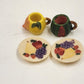Popular Imports 8 pc Miniature Tea Set Fruit Plate TMI/FRT Polystone Resin 1994
