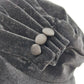 Betmar Black Cloche Velvet Hat Bucket Ruched with Button 100% Polyester New York