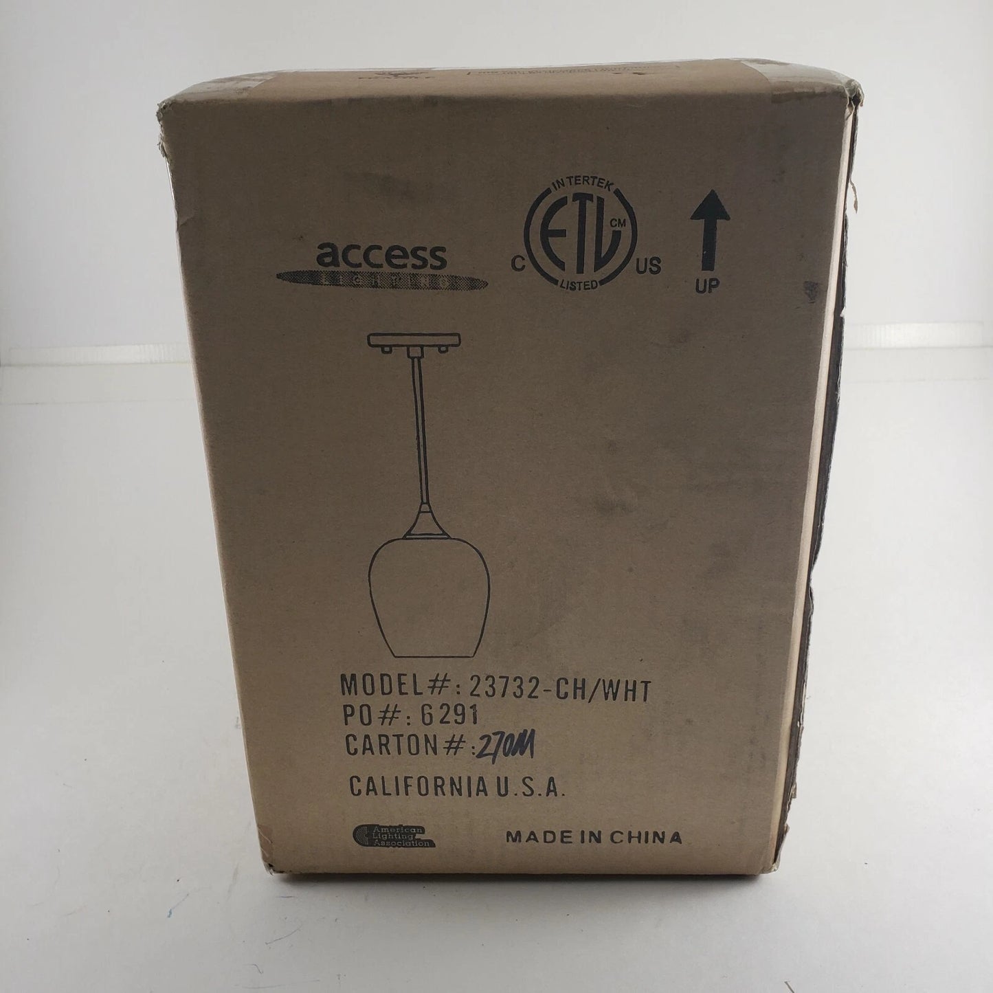 Access Lighting Christie Pendant Chrome Mini Light Ceiling Fixture 23732 CH-WHT