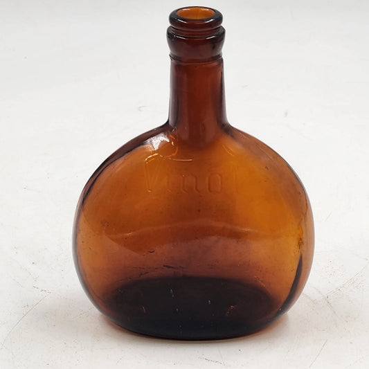 Vinol Embossed Amber Medicine Bottle 6.75" Tall April 1898 Patent Rare Antique