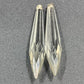 2 Rock Icicle Spear Crystal Glass For Chandelier Prisms Wire Connectors 3.35”