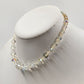 Chocker Necklace 6" Nylon Chain with Faceted Iridescent Glass Beads Adjustable