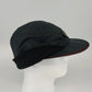 Black Quilted Winter Hat Ear Flap Insulated Ski Cap Outdoor Sports USA Made