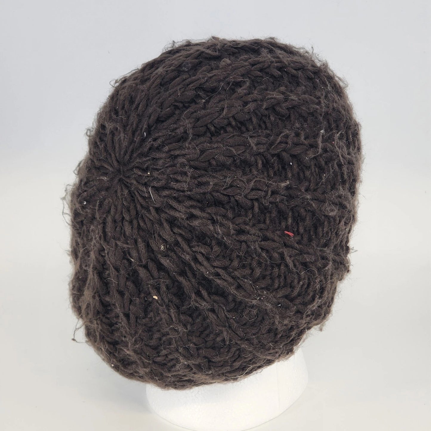 Knit Beret Women’s French Artist Hat Chocolate Brown Winter Beanie Slouchy Cap