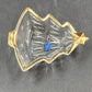 Candy Dish Christmas Tree Shaped Studio Nova Clear Crystal Gold Trim Japan 6"