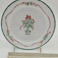 10 Corelle Callaway Holiday Ivy Salad Dessert Plates Swirl Green Trim 7.25"d EUC