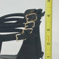Forever 21 Black Jelly Strappy Flats Sandals Womens Size 8 Triple Buckle Ankle