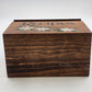 Wooden Recipe Box Floral Hinged Lid Recipe Card Holder Country Decor 7" x 4" x5"